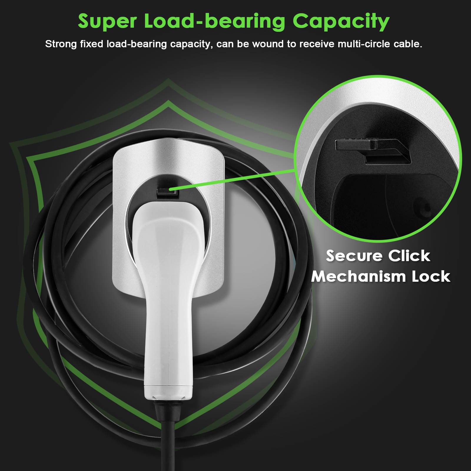 Rheidon Type 2 wall bracket Charging cable holder for electric car - Rheidon Tech