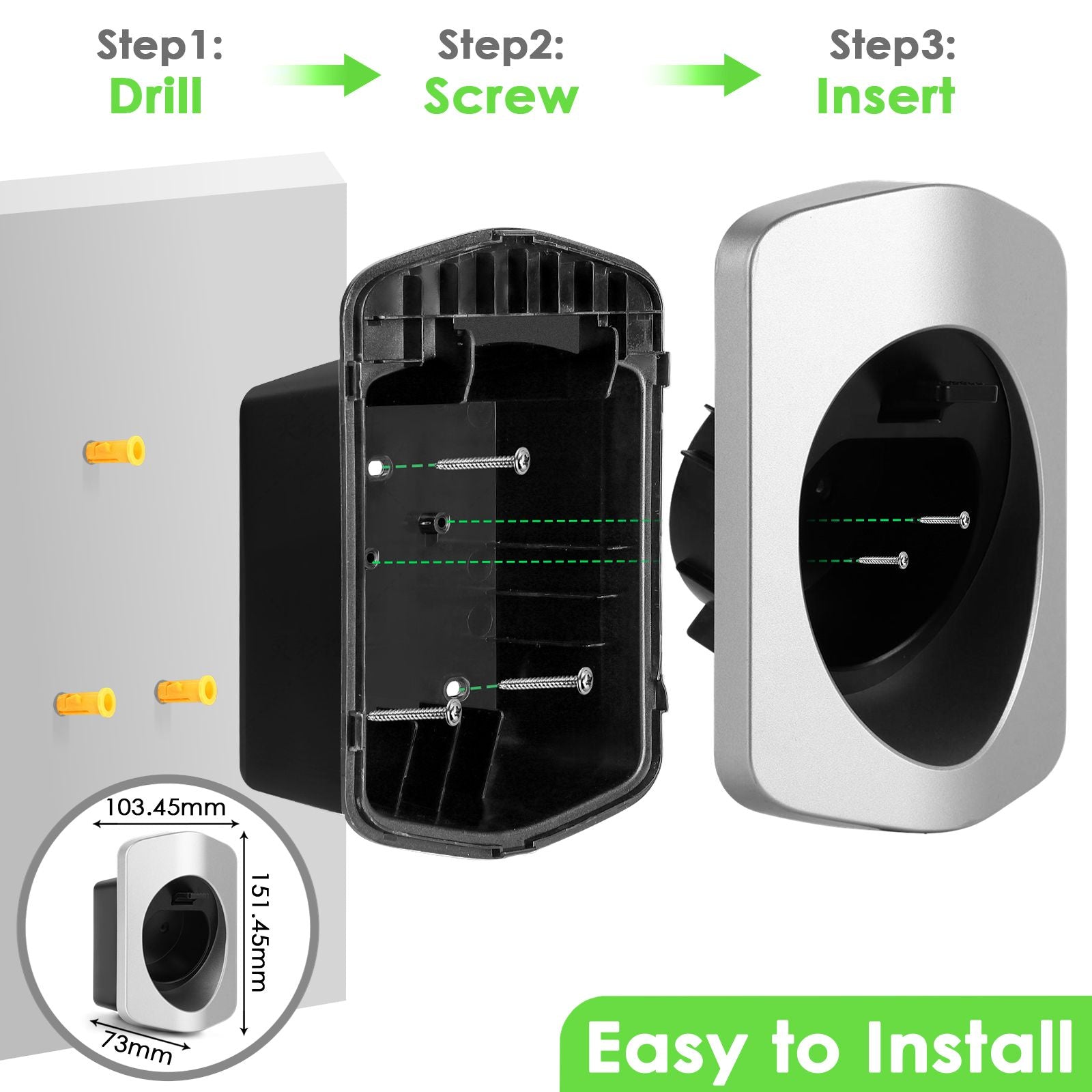 Rheidon Type 2 wall bracket Charging cable holder for electric car - Rheidon Tech